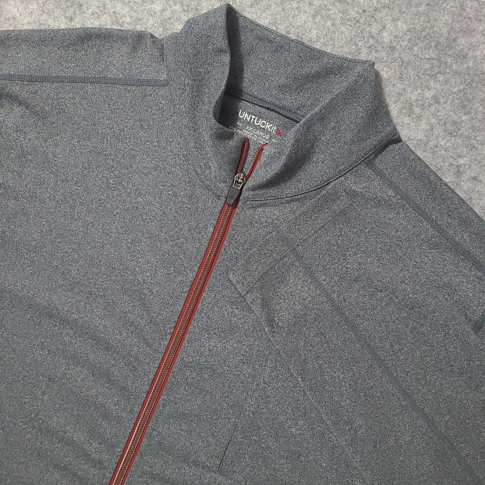 UNTUCKit Full Zip Jacket Mens XXL Charcoal Phiefer Pavitt Performance